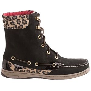 Sperry Top Sider Hikerfish Black Leopard Boots